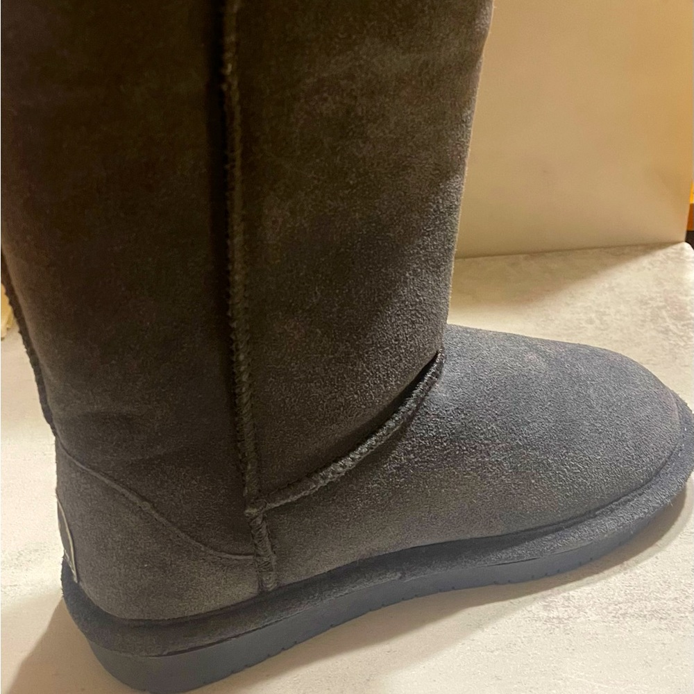 New Bear Paw Boots Gray‎ Women Size 6 Emma Tall Suede